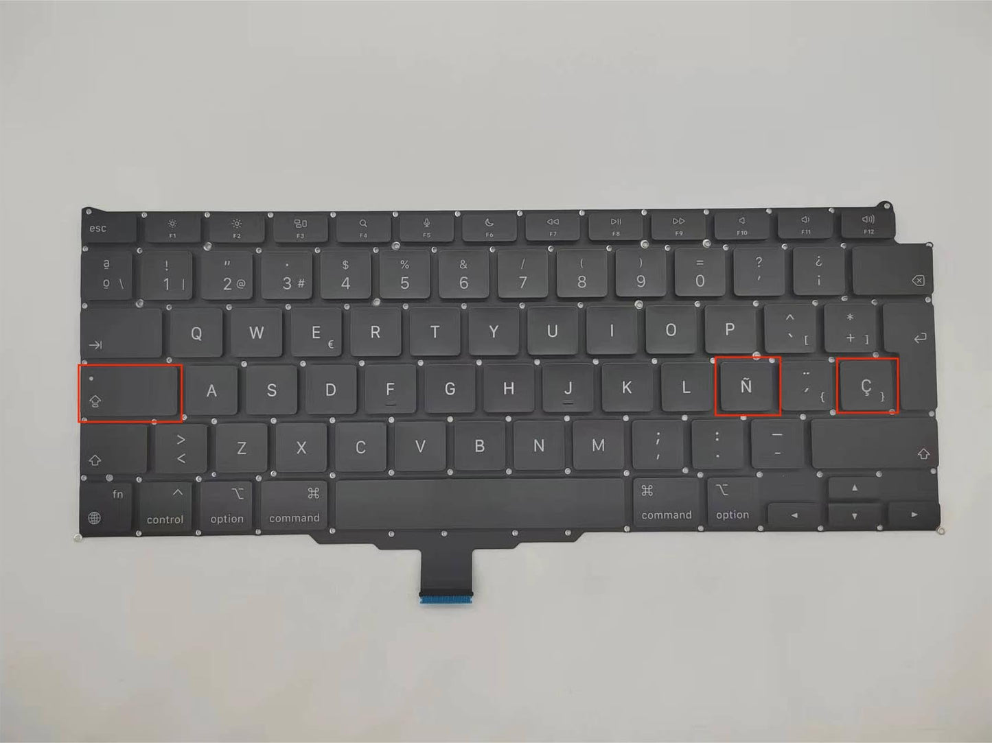 NNLLY Laptop Replacement Spanish Layout Keyboard for MacBook Air Retina 13" M1 A2337 Late 2020 Year Black Without Frame
