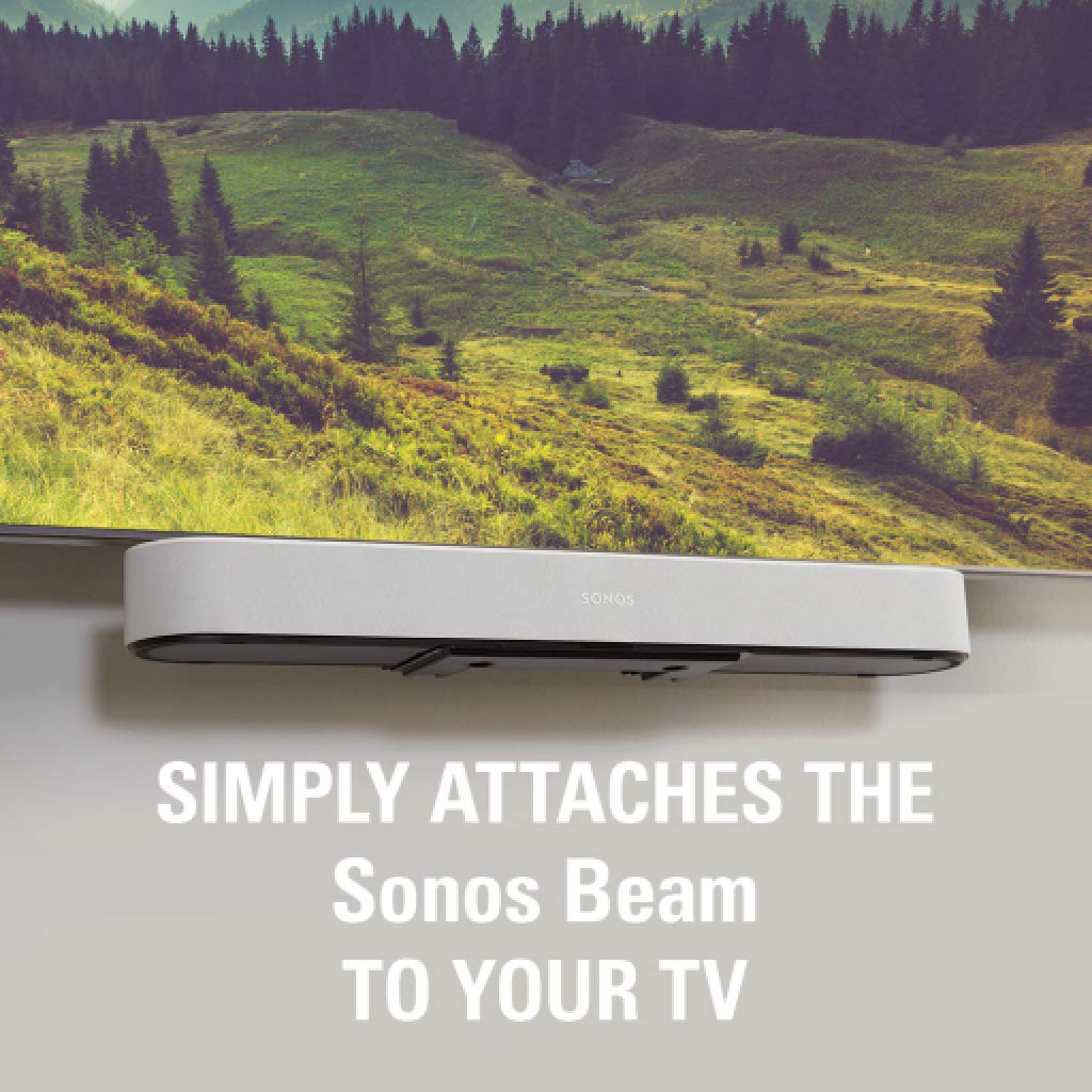 Sanus Soundbar Mount Designed to be Compatible with The Sonos Beam - Height Adjustable Up to 12" & Designed to Work with Any TV - Custom Fit to The