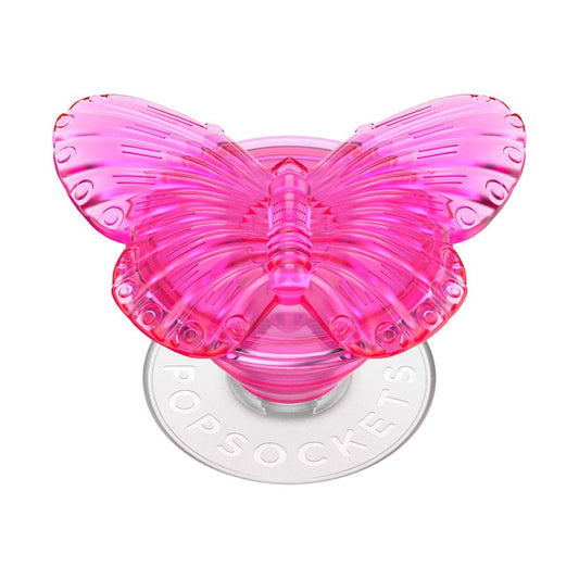PopSockets Phone Grip with Expanding Kickstand, Adhesive Grip, Enamel - Molded Butterfly Magenta