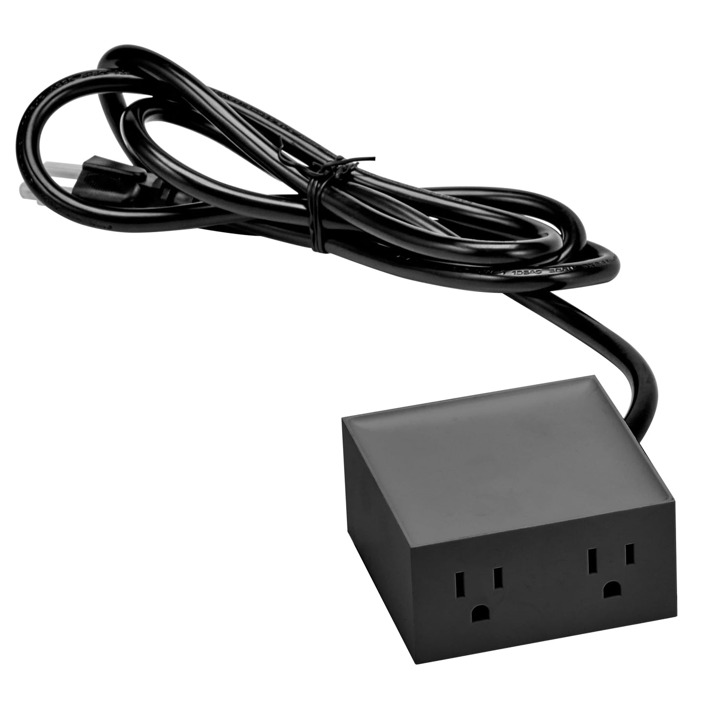 Bostitch Office Konnect Power Hub, Two Outlets Charging Station for Desktop, Shallow Tray Top, Black