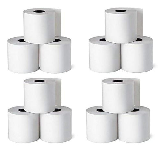 1InTheOffice Adding Machine, Register, and Calculator Rolls 2 1/4" x 130' 1-Ply, 12/Pack (130')