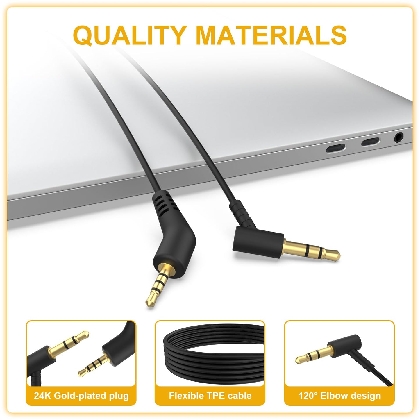 Sqrmekoko Audio Cable Compatible with Bose QuietComfort 3 QC3 QC 3 Headphones