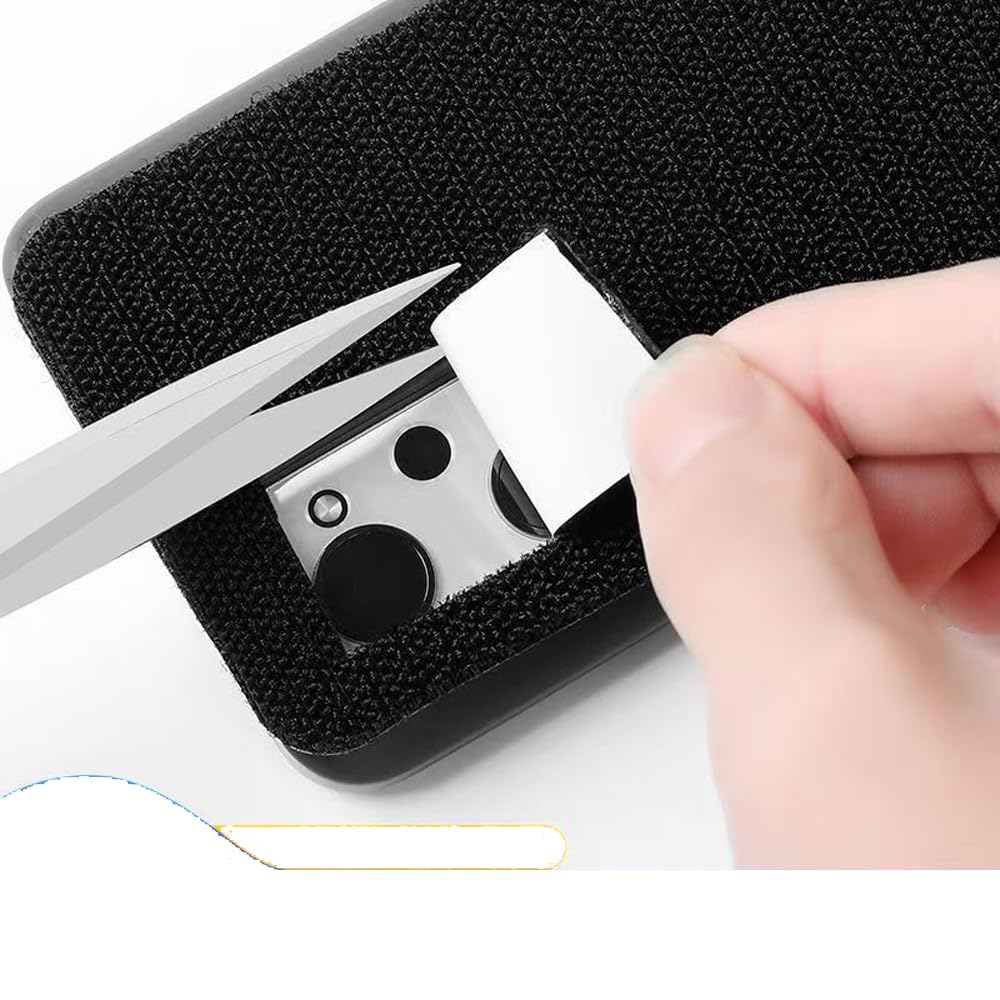 YehVeh 2 Set Gym Phone Holder Mount with Hook and Loop Tape Backs Hands-free Quick Access Wall Mount Phone Holders for Fitness LAT Pulley System