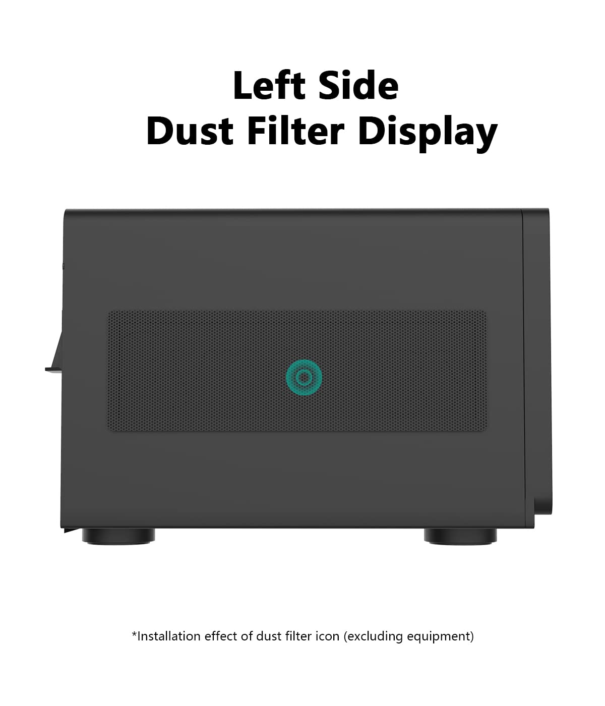 ADJNPCY Dust Filter for Synology NAS DS1821+ Dustproof PVC Cover - Black