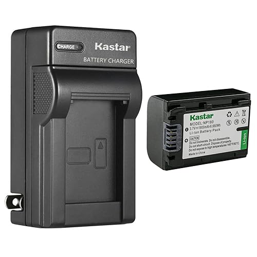 Kastar 1-Pack Battery and AC Wall Charger Replacement for Ordro NP-180 NP180 Battery, ORDRO HDR-AE8 UHD 1080P 60FPS DV Camera, Ordro AE8 Digital
