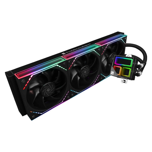 Thermalright Frozen Infinity 360 Black Liquid CPU Cooler,Triple PWM Fans with 2000RPM,Desktop CPU Aio Cooler,for AM4/AM5&Intel
