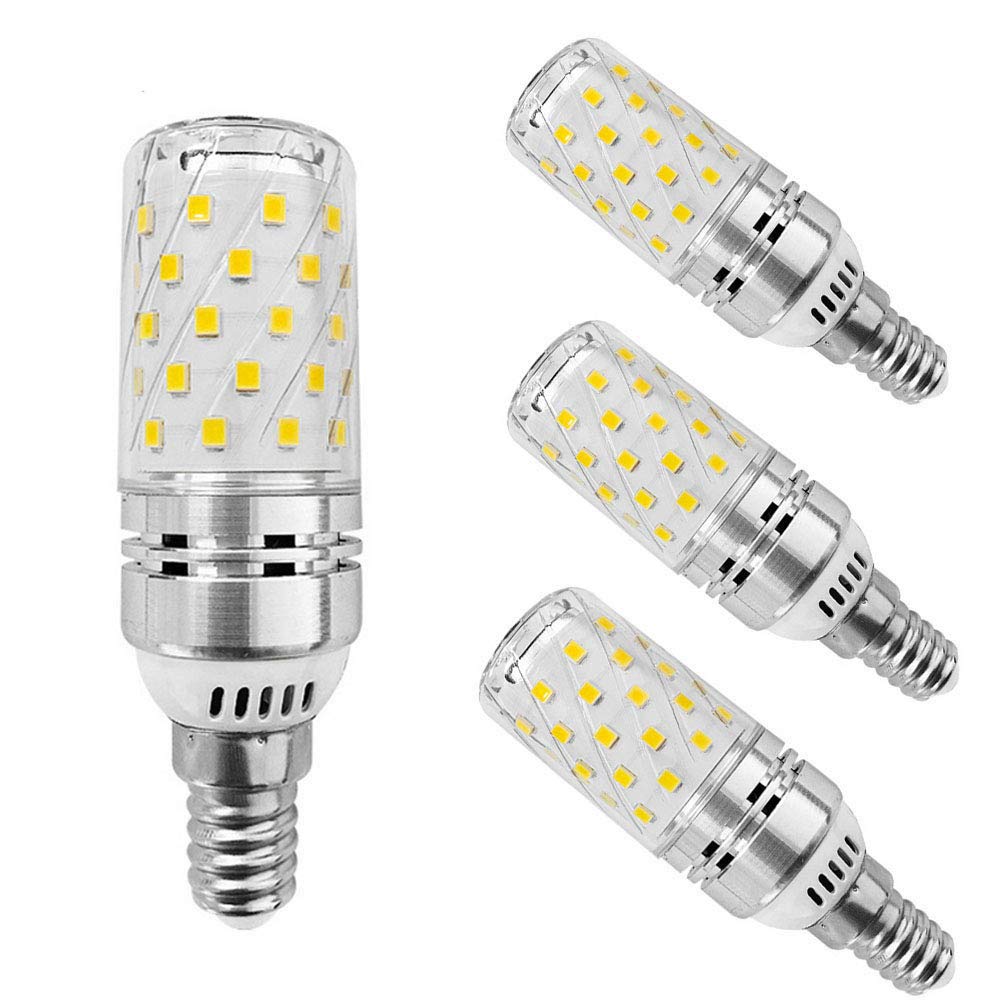E14 12W LED Candle Light Bulbs, AC85-265V,E14 Base,3000K Warm White,120w Halogen Light Equivalent Candelabra LED Bulbs for Chandelier Home
