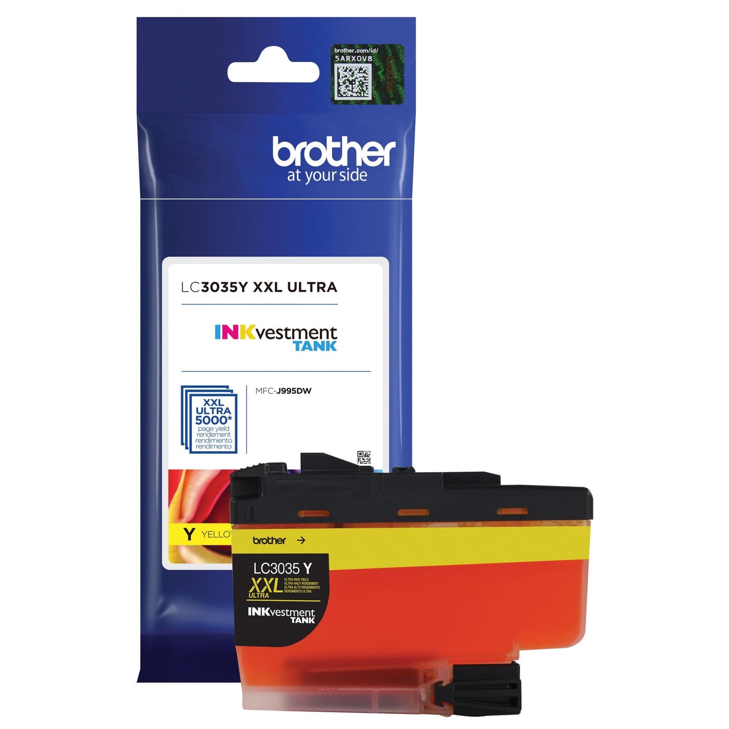 Brother Genuine LC3035Y, Single Pack Ultra High-Yield Yellow INKvestment Tank Ink Cartridge, Page Yield Up to 5,000 Pages, LC3035, Amazon Dash