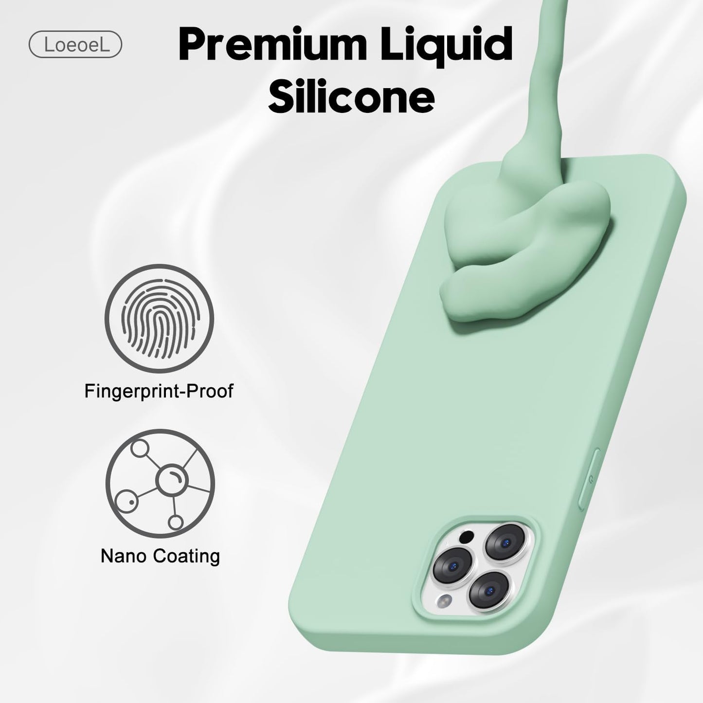 LoeoeL for iPhone 12/12 Pro Case Silicone Mag Safe, Compatible with Magsafe Ultra Slim Thin Magnetic Phone Case for Women Girls, Soft Rubber Gel Matte