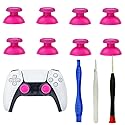 CDHKOZ 8PCS Replacement Analog Joystick Thumb Sticks Thumbstick for Playstation 5 PS5 Controller, with Screwdriver Repair Tool (Pink)
