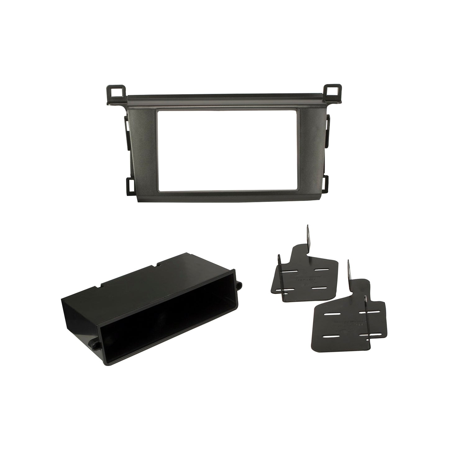 Scosche TA2115B Double DIN or Single DIN with Pocket Radio Install Dash Kit Compatible with Select 2013-2018 Toyota Rav4 - Aftermarket Car Stereo
