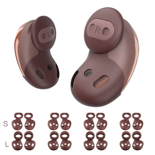 Samsung Galaxy Buds Live Ear Tips, Anti-Slip Silicone Ear Tips Cover Compatible with Samsung Galaxy Buds Live Earbuds Cover Accessories (Brown) (2