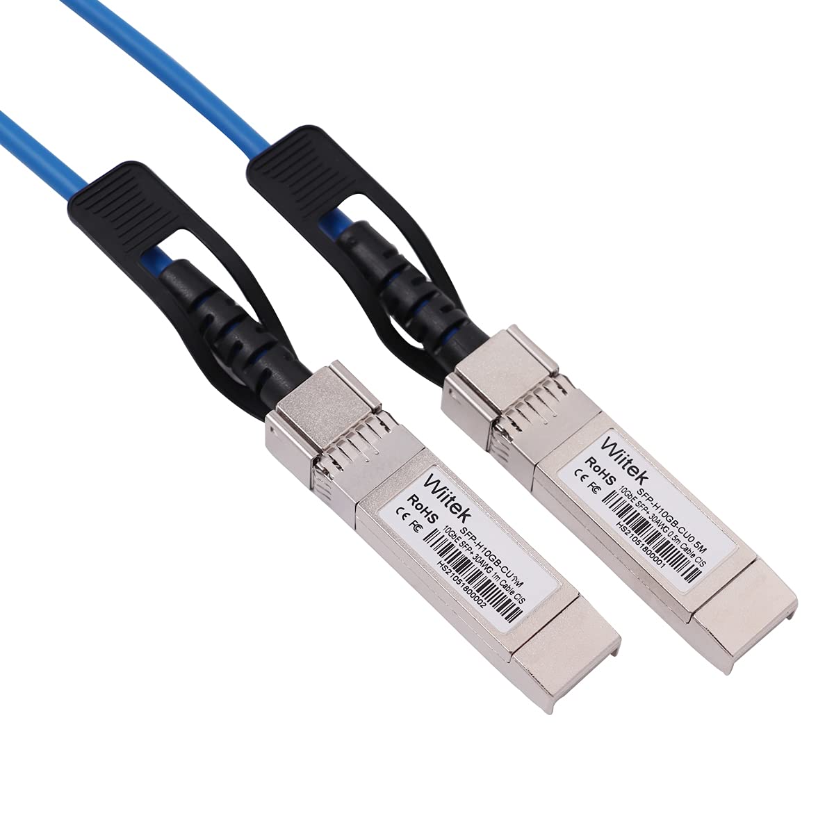 [Blue Colored] 0.5m 10G SFP+ DAC Twinax Cable, 10Gbase-CU SFP+ Copper Cable, Compatible for Cisco SFP-H10GB-CU0.5M, Ubiquiti, Juniper, Mellanox