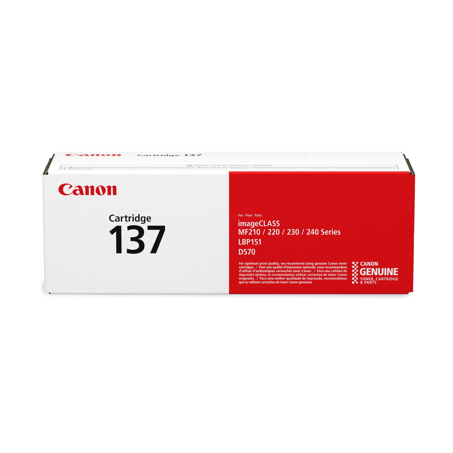 Canon Genuine 137 Black Toner Cartridge Compatible with LBP151dw, MF210 Series, MF220 Series, MF230 Series, MF240 Series, D570