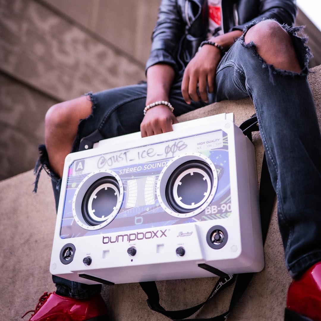 Bumpboxx Remixx Bluetooth Boombox Bluetooth Speaker with The Looks of a Cassette | Bringing Back The Retro Cassette Vibes | Includes Wireless