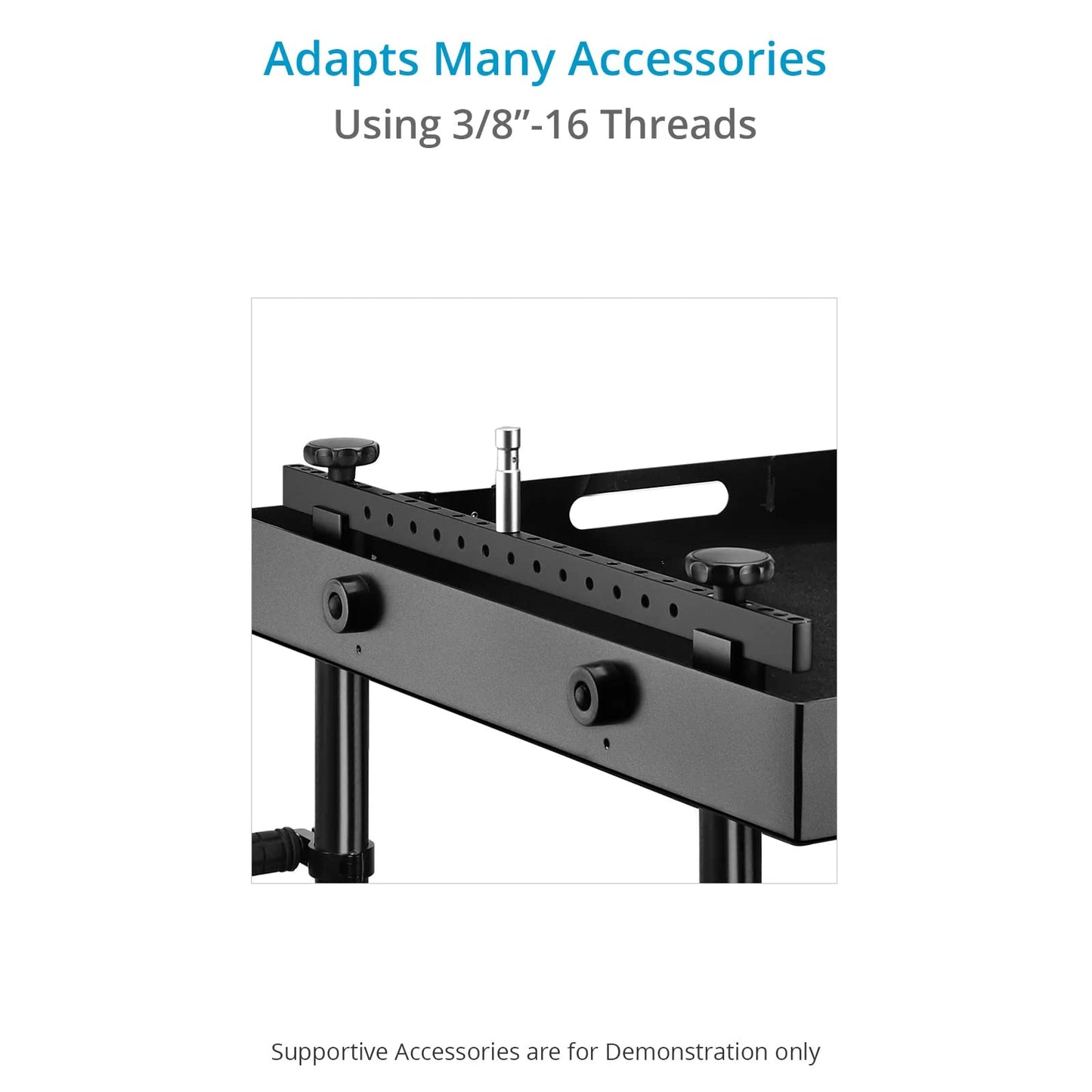 PROAIM Cheese Bar for Victor Lite Camera Production Cart. Offers Payload up to 30kg/66lb. Multiple 3/8” Threads for Various Photo/Video Accessories.