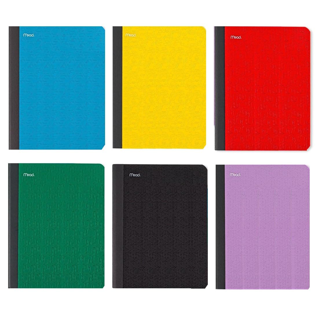 Five Star Composition Book + Study App, 4 Pack, Wide Ruled Paper, 7-1/2" x 9-3/4", 80 Sheets, Forest Green, Tidewater Blue, Fire Red and Harvest