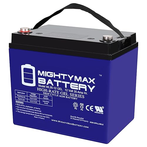 Mighty Max Battery ML35-12 GEL - 12 Volt 35 AH, GEL Type, Internal Thread (INT) Terminal, Rechargeable AGM Battery
