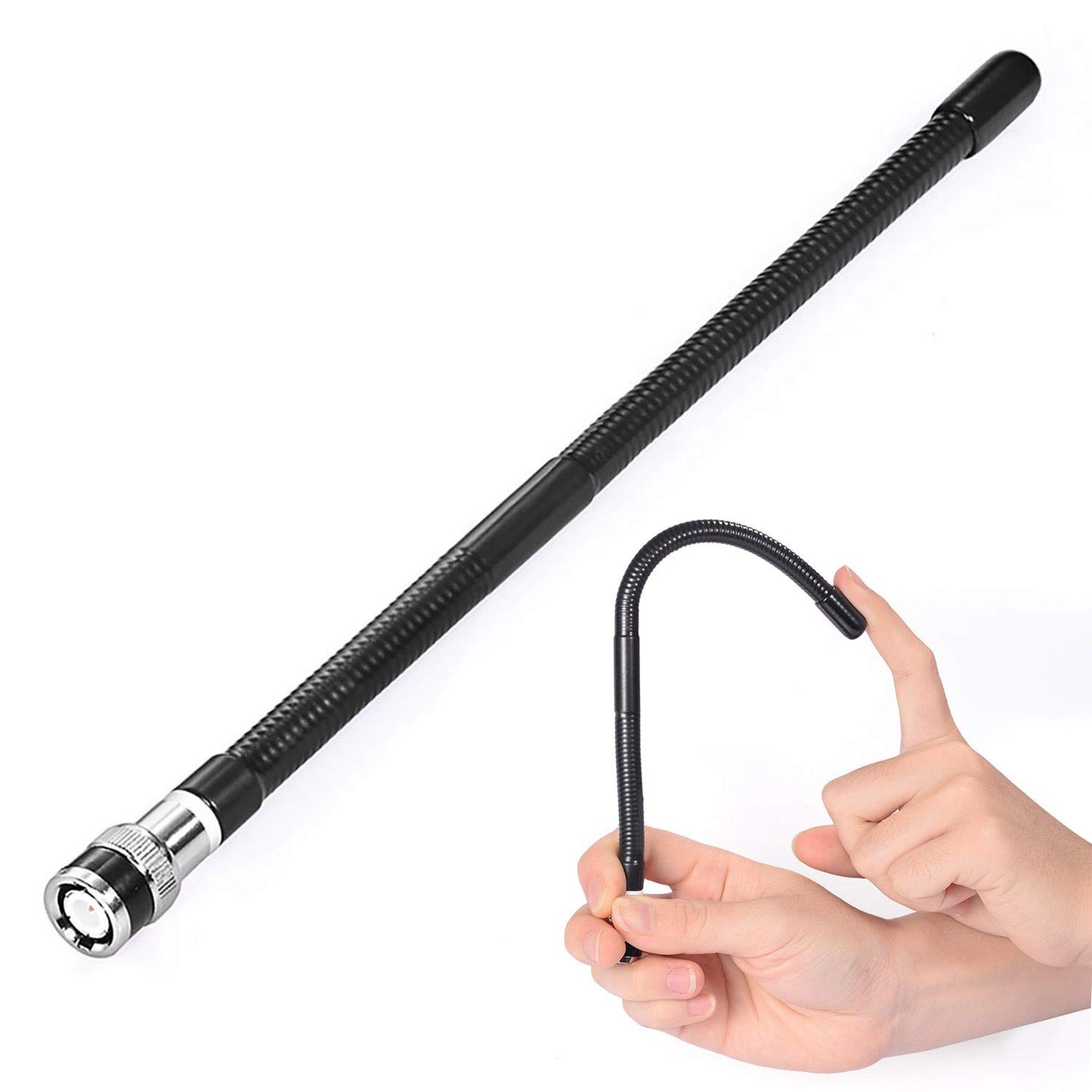 Bingfu 27MHz CB Radio Antenna BNC Male Connector Soft Whip Compatible with Cobra Midland Uniden Maxon Shack Portable Handheld Mobile Radio Police