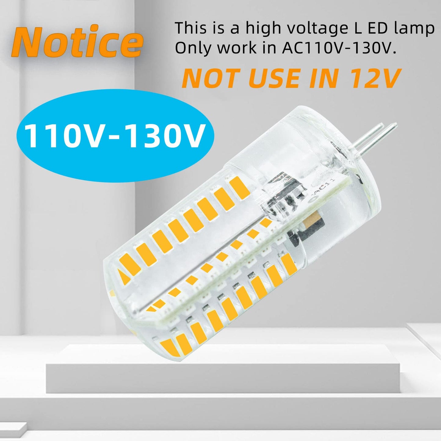 TZHILAN G4 LED Bulb Dimmable 110V 120V 2.6W 280 Lumens 64pcs Silicone Lamp Equivalent to 20W Halogen Bulb Replacement Warm White 2700K-3000K G4 Light