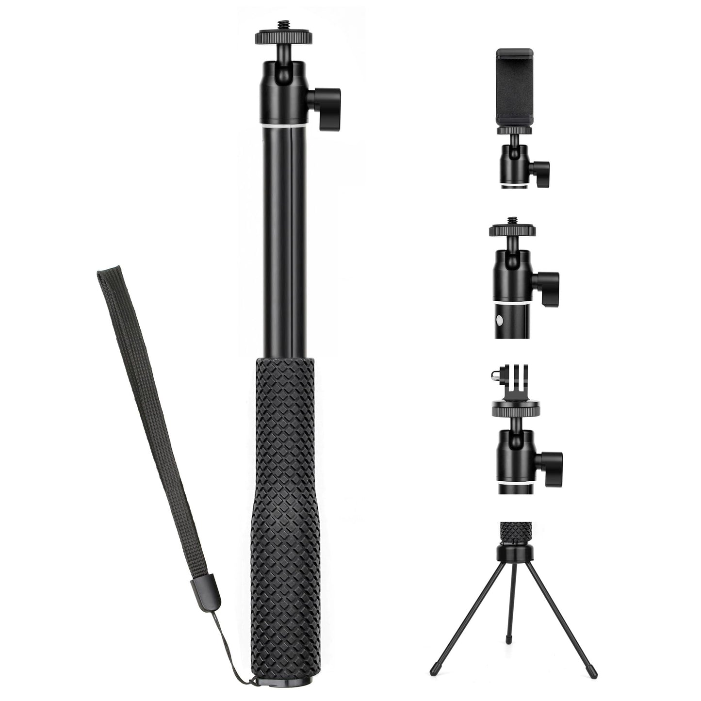 GEPULY 360° Underwater Selfie Stick with Tripod Stand for GoPro Hero 13 12 11 Diving Extension Stick Pole Monopod for Insta360 Ace Pro DJI OSMO Action