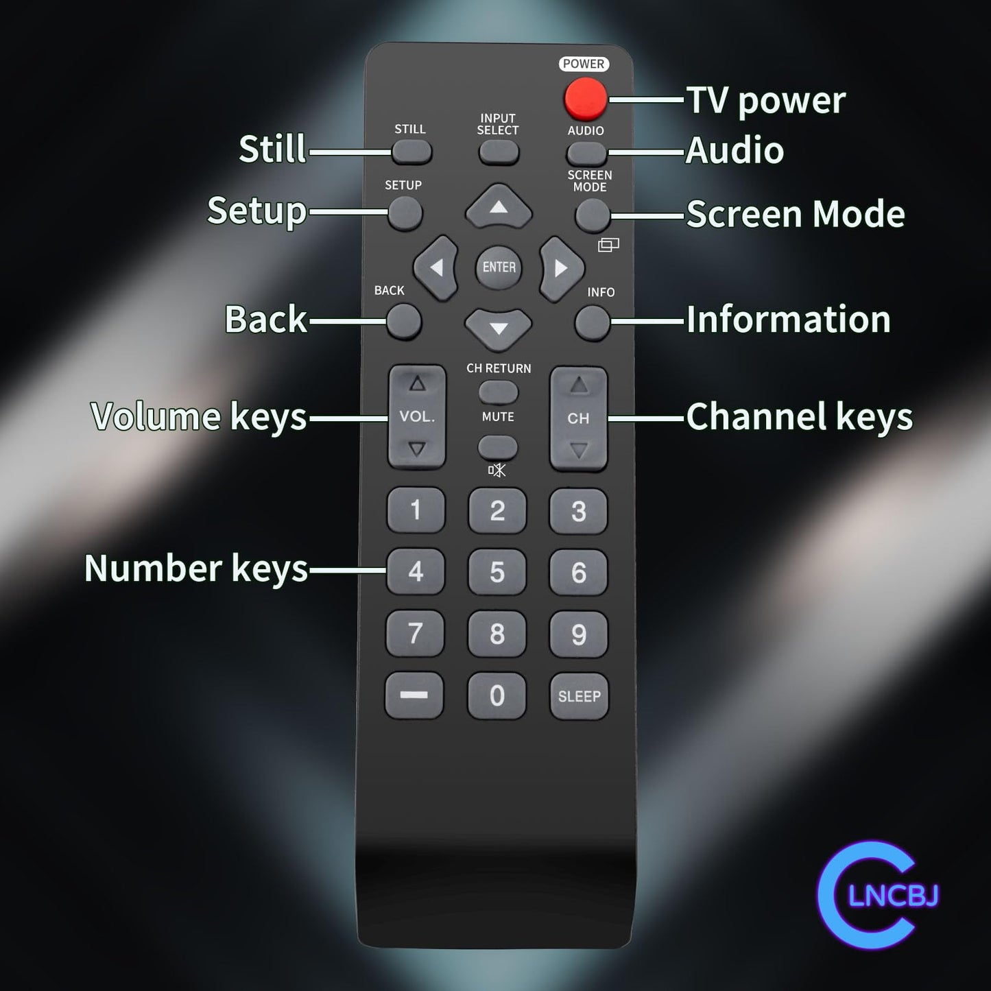 NH000UD Replace Remote Control for Emerson TV Remote Replace and for Sylvania TV Universal Remote LC320SLX LC195SLX
