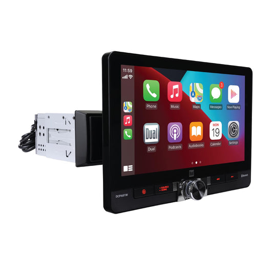 Dual Electronics DCPA81W 8-inch Certified Apple CarPlay Android Auto Wired or Wireless | Single DIN and Double DIN Touchscreen Car Stereo | Bluetooth