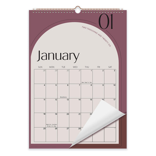 Comix 2026 Wall Calendar 12x17 Inch - 12 Month Jan to Dec 2026, Thick 120GSM Paper, Large Blocks Monthly Calendar for Notes, Home Office & School