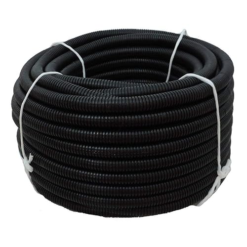 1/2" x 100 ft. ShurTek® Flexible Corrugated Black LDPE Non-Split Tubing Wire Loom