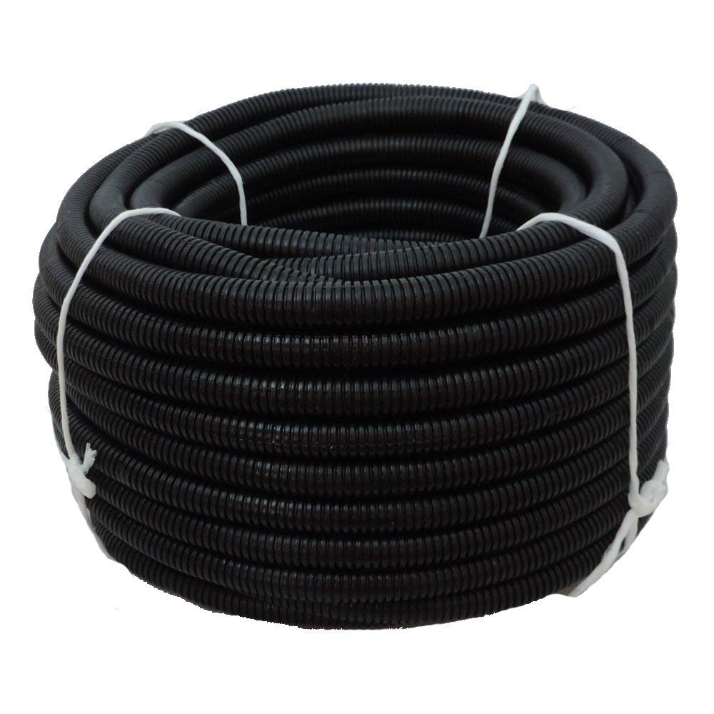 1/2" x 100 ft. ShurTek® Flexible Corrugated Black LDPE Non-Split Tubing Wire Loom