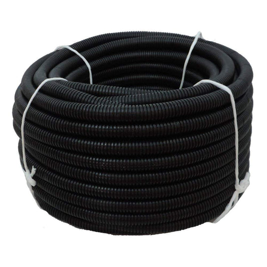 1/2" x 100 ft. ShurTek® Flexible Corrugated Black LDPE Non-Split Tubing Wire Loom