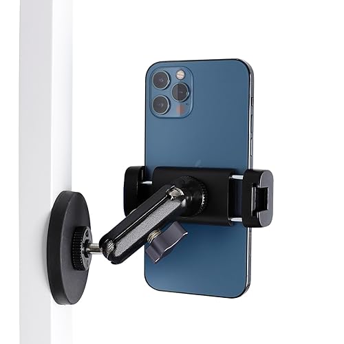 Gym Magnetic Phone Holder Mount with 360° Adjustable Dual Ballhead Magic Arm, Magnet Base Phone Mount for Gym Equipment, Refrigerator, or Any Ferrous