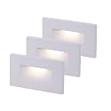 CLOUDY BAY 120V Dimmable LED Indoor Outdoor Step Light,3-Pack,3000K Warm White,Stair Light,White Finish