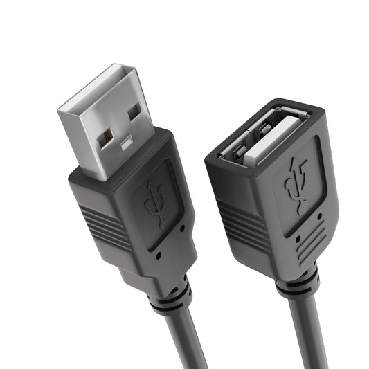 Cmple - High Speed USB to USB Extension Cable - Flexible Extender Cord - A Male to A Female Adapter Cable - USB 2.0 Extension Cable - 3 Feet Black