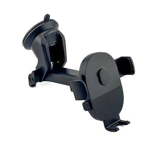 GATYZGEAR Car Dashboard Phone Mount with Suction Cup, Telescoping Adjustable Arm, 360 Degree Rotation, One-Handed Operation, Universal Fit iPhone