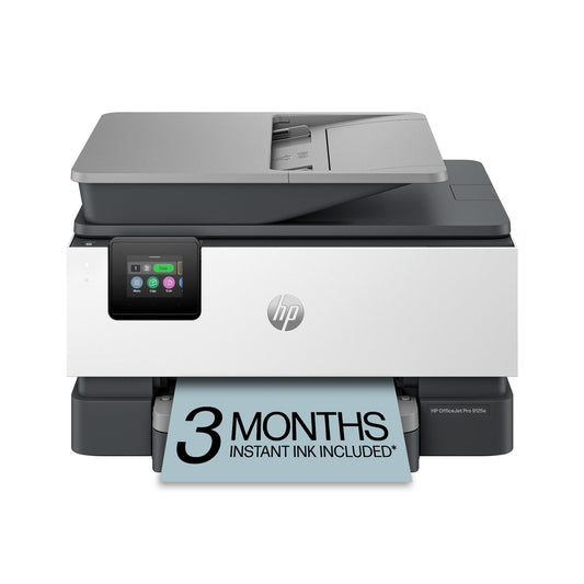 HP OfficeJet Pro 9125e Wireless All-in-One Color Inkjet Printer, Print, scan, copy, fax, ADF, Duplex printing best-for-office, 3 month Instant Ink