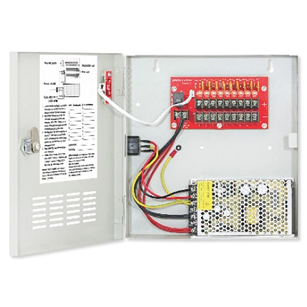 Seco-Larm PC-U0405-PULQ Enforcer 12VDC Switching CCTV Power Supply 9 Outputs 10A