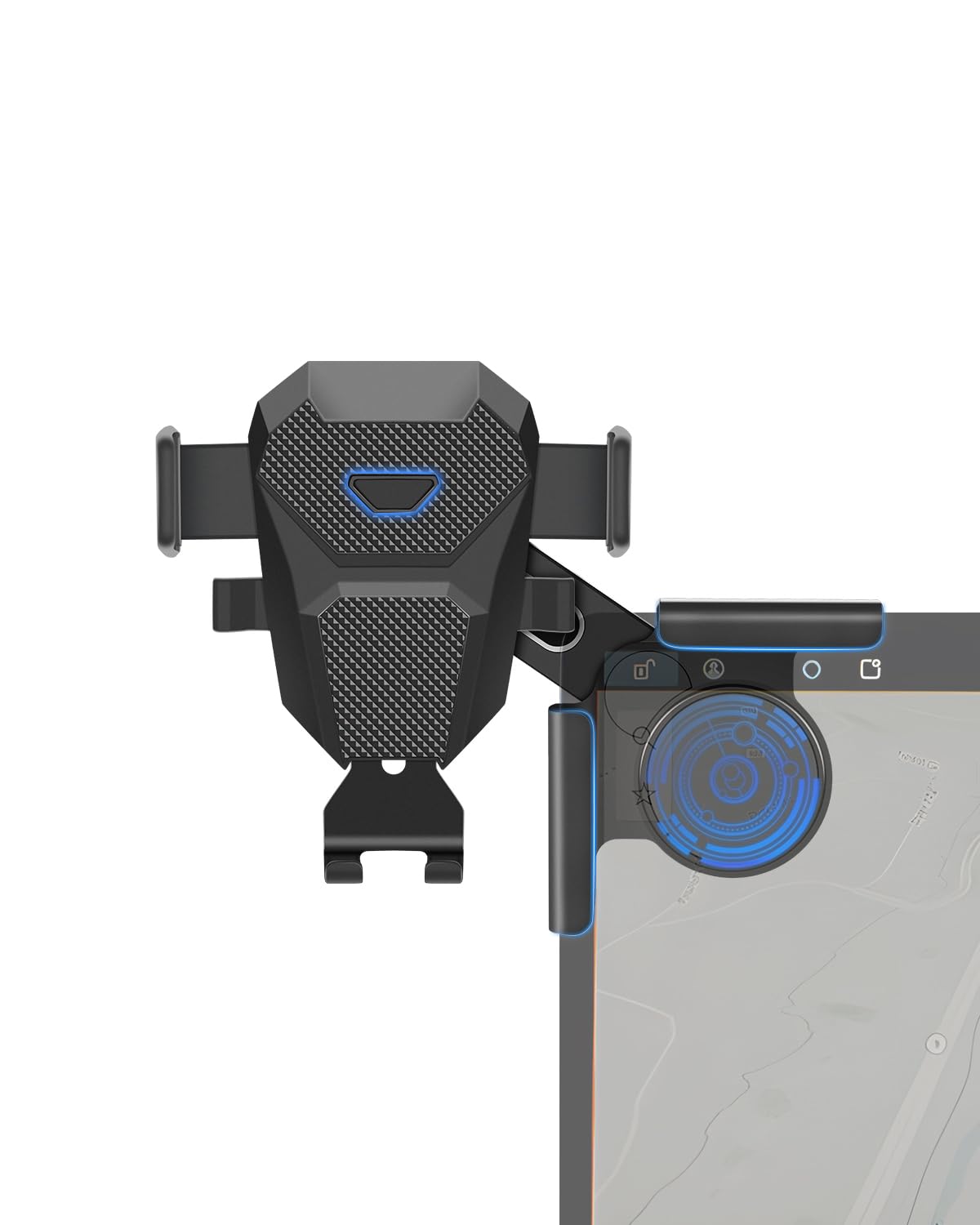 FIILINES Phone Holder for Ford Mustang Mach-E 2021-2024 & Tesla Model 3/Y, 360 Degree Rotation Phone Mount Accessories, Car Mount Compatible with All