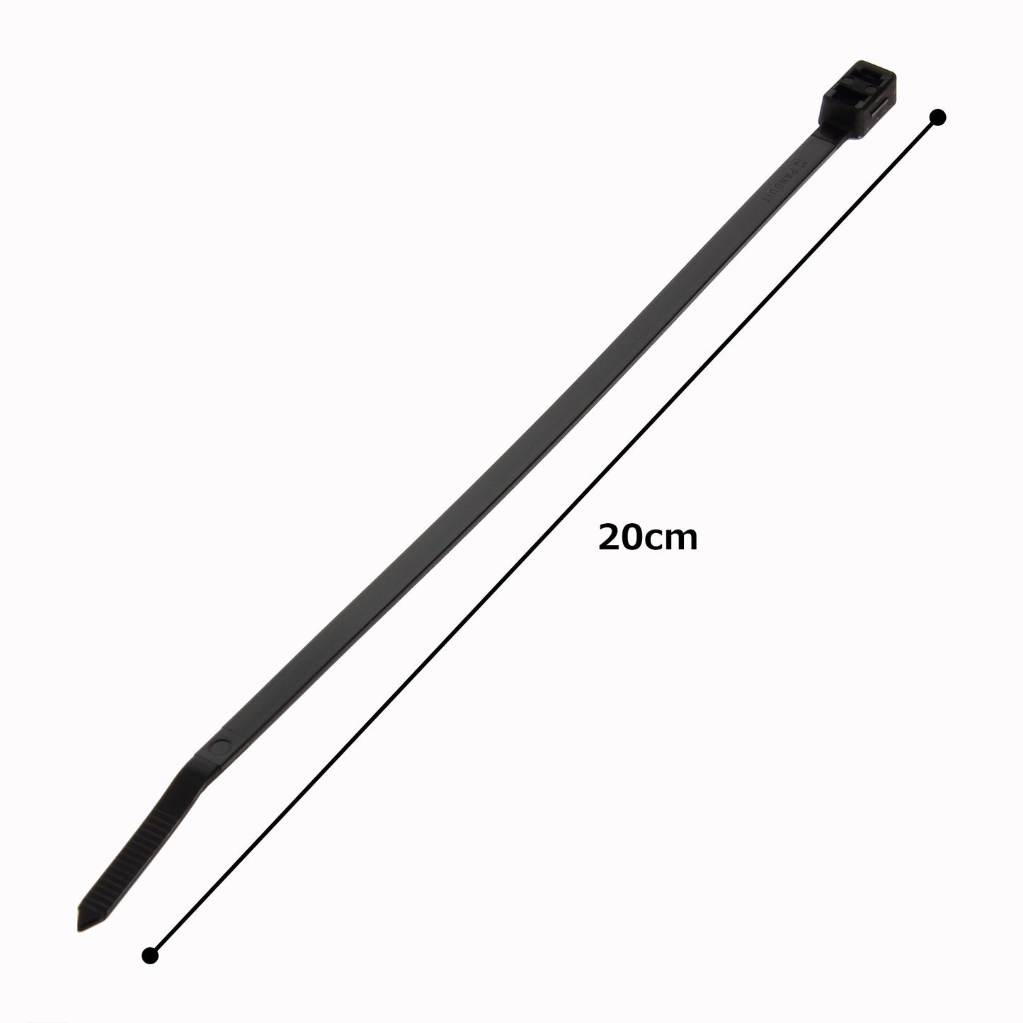 Panduit PLB2S-C0 Double Loop Cable Tie, Standard, Weather Resistant Nylon 6.6, 7.6-Inch Length, Black (100-Pack)
