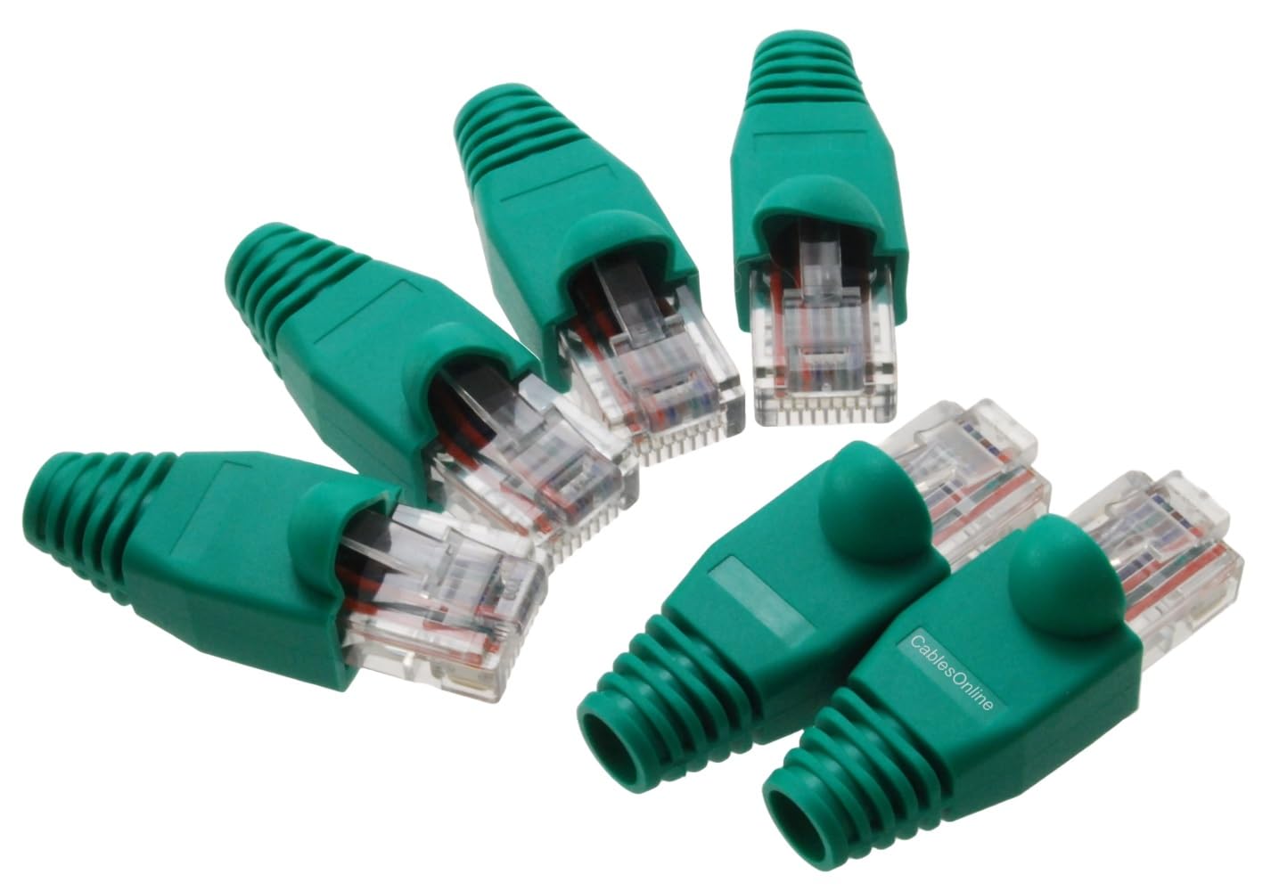 CablesOnline 6-Pack 10/100 4-Pair Ethernet Green Loopback Plugs, TS-UL02-6