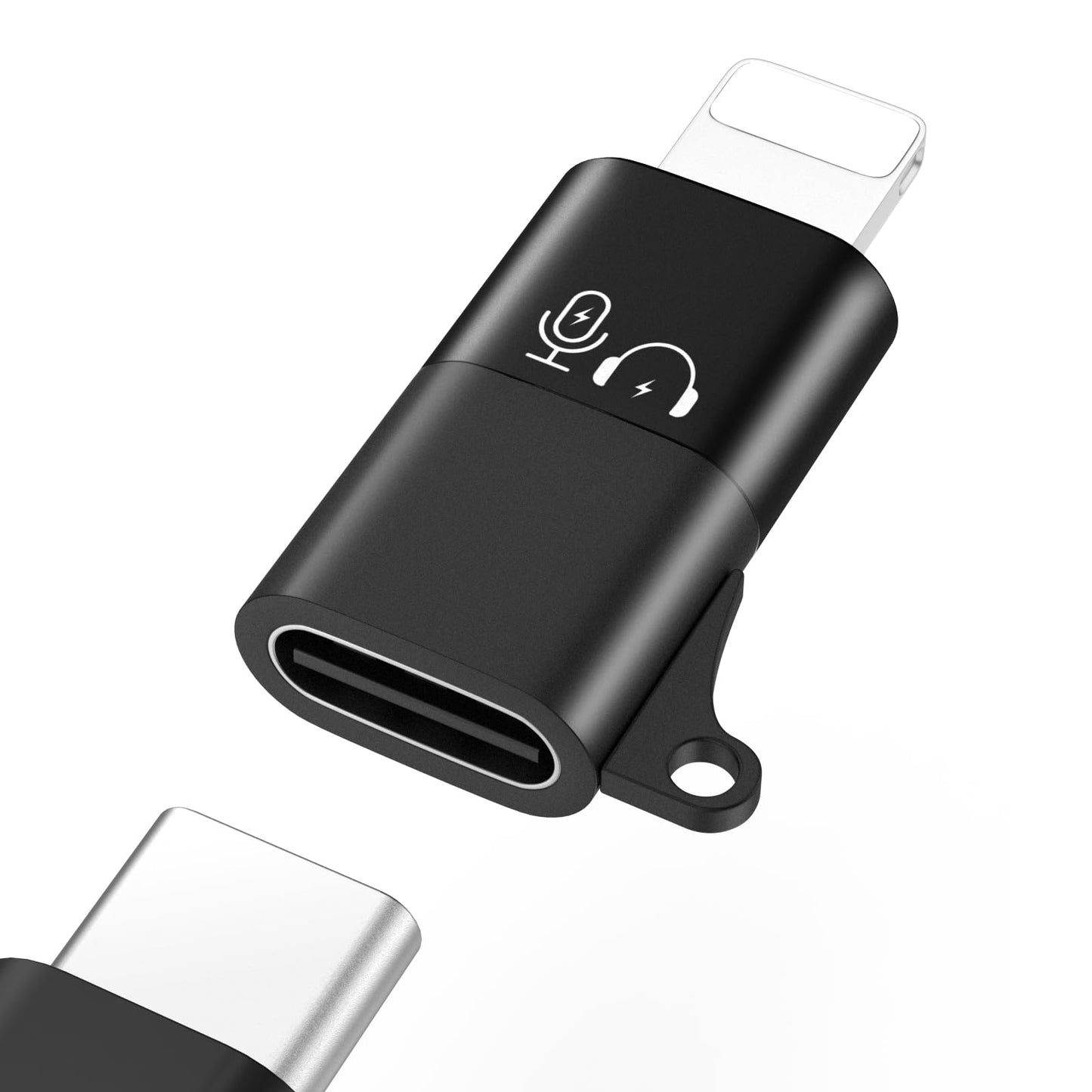 MoKo for DJI Mic Mini USB C to Lighting Phone Adapter - Lightning to USB-C Audio Adapter for iPhone 14/13/12/11/Apple EarPods/Wireless Mic