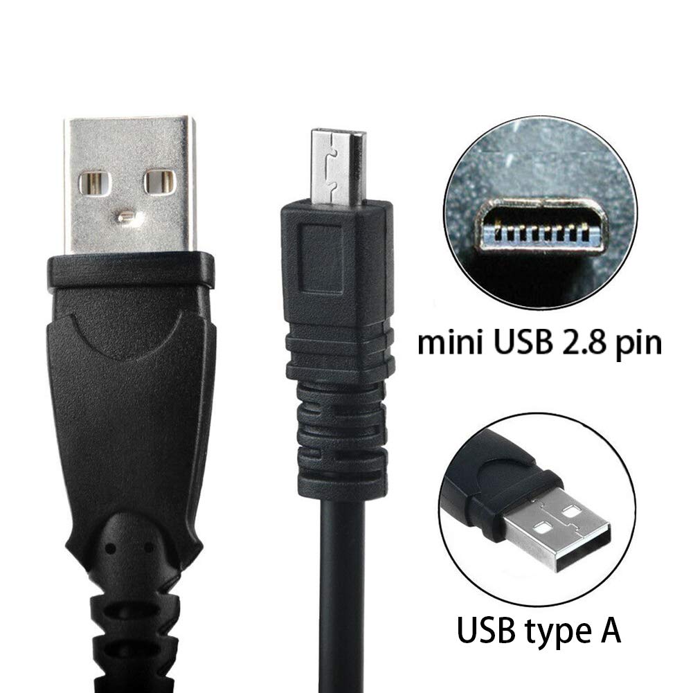 Blacell USB Cable for Nikon Coolpix B500 Digital Camera, and USB Computer Cord for Nikon Coolpix B500 Digital Camera, Gold Plated,W/Ferrite, 6 Feet or