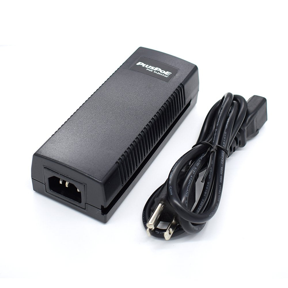 PLUSPOE 48 Volt Power Over Ethernet PoE Injector Adapter with 2-Ports PoE Out Max 48 watts for 2 IP Cameras, VOIP Phones or Access Points and Other