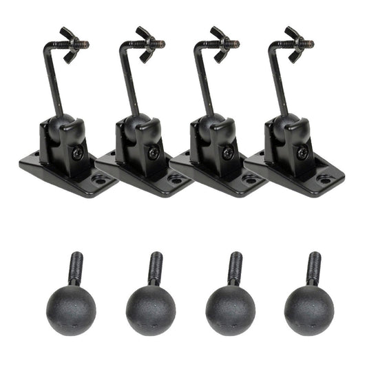 VideoSecu 4 Packs Satellite Surround Sound Wall Ceiling Speaker Mount Home Theater Brackets BJT