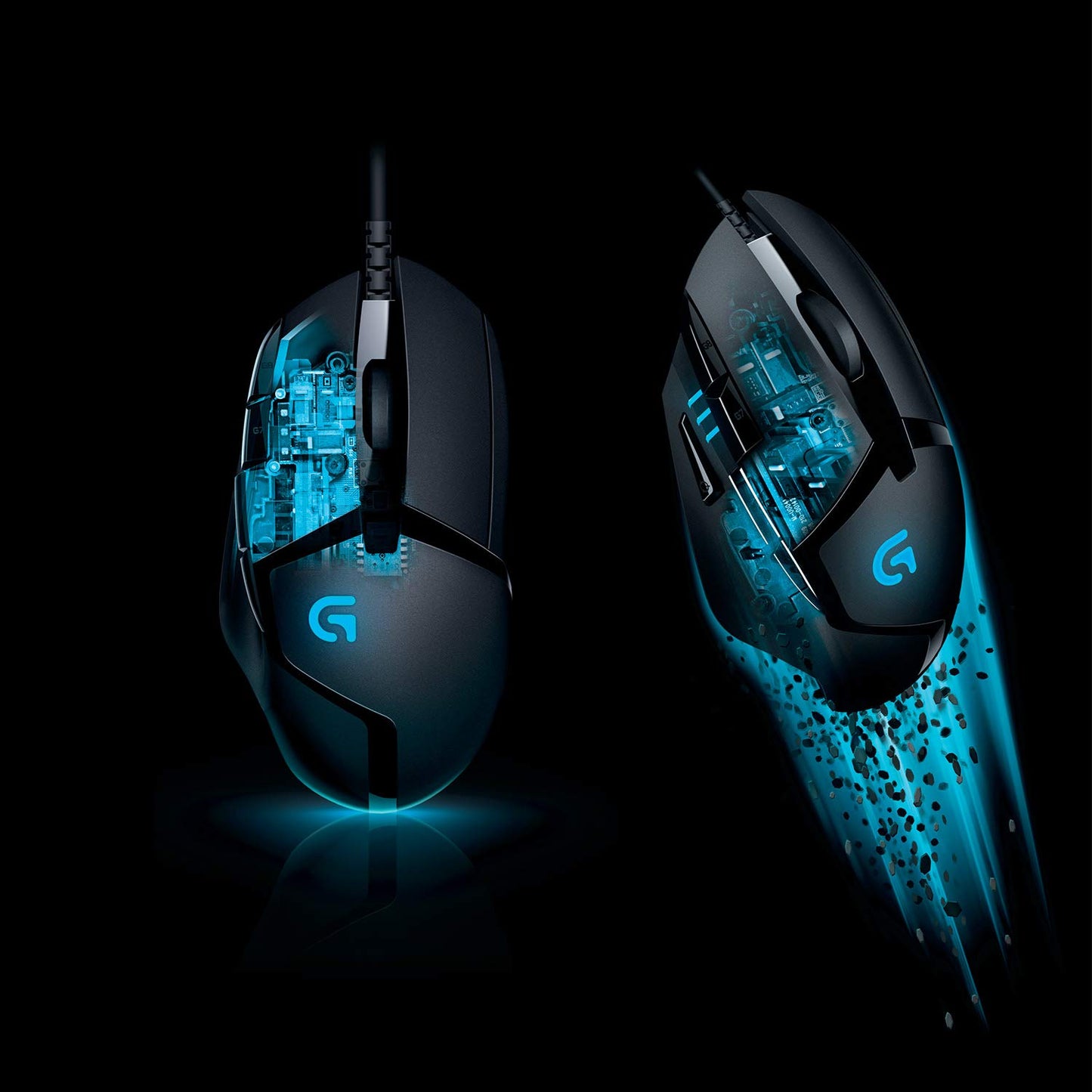 Logitech G402 Hyperion Fury Wired Gaming Mouse, 4,000 DPI, Lightweight, 8 Programmable Buttons, DPI Switch Button, Compatible with PC/Mac - Black