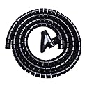 Cable Bundler Organizer Flexible & Expandable Cable Management Sleeve Coiled Tube Cable Collector- Dia. 0.87 Inch 9.5 Foot Length Black