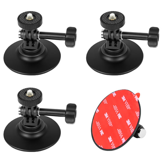 3 Pack Flexible Adhesive Helmet Mounts, Sticky Helmet Camera Mount Kit with Large Base, Accessories for Gopro Hero13/12/11/10/9/8 Max DJI Action 5 Pro