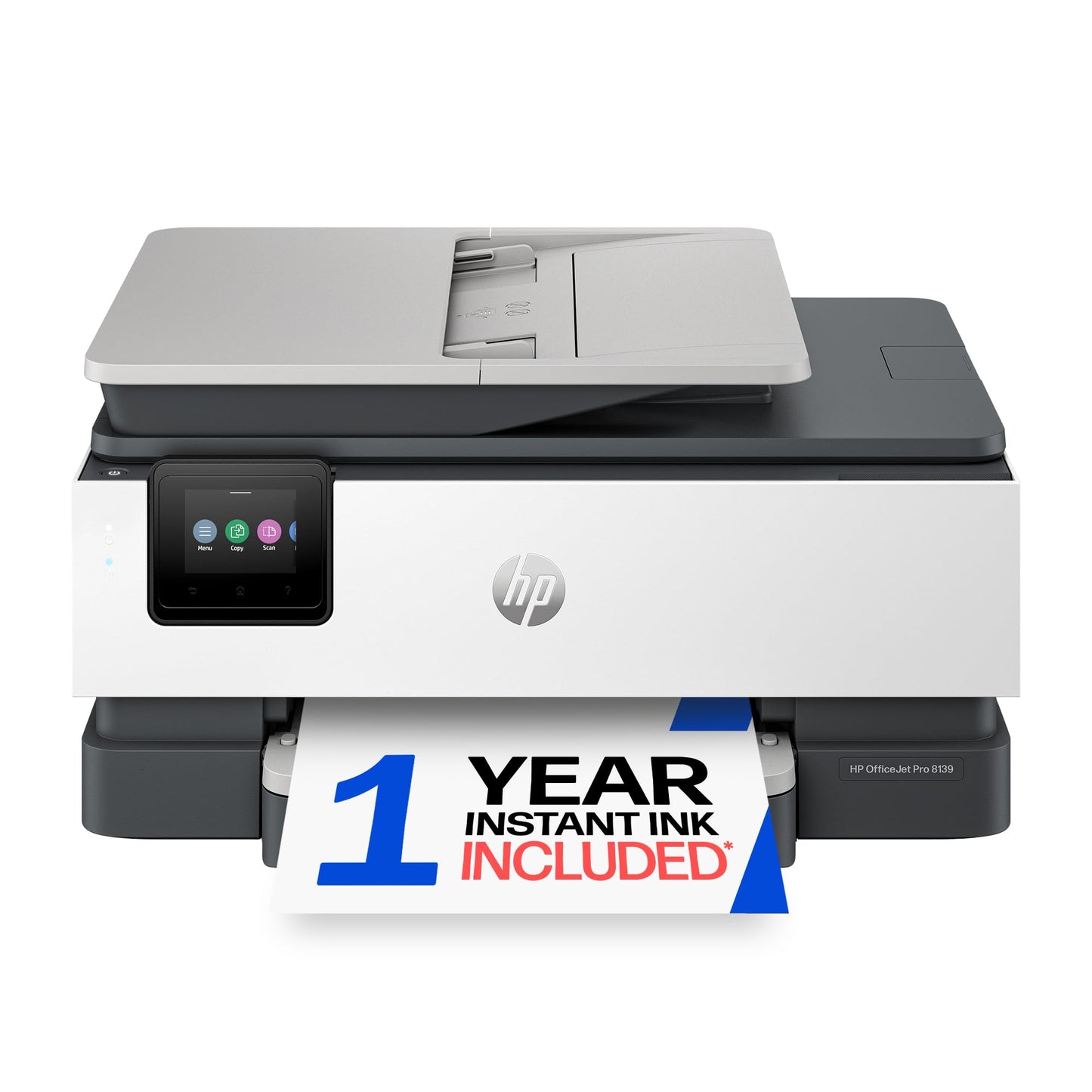 HP OfficeJet Pro 8139 Wireless All-in-One Color Inkjet Printer, Print, Scan, Copy, Fax, ADF, Duplex Printing Best-for-Home-Office, 1 Year Trial