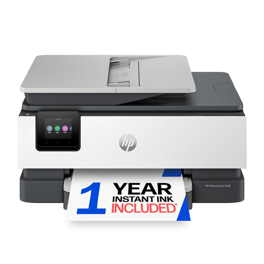 HP OfficeJet Pro 8139 Wireless All-in-One Color Inkjet Printer, Print, Scan, Copy, Fax, ADF, Duplex Printing Best-for-Home-Office, 1 Year Trial