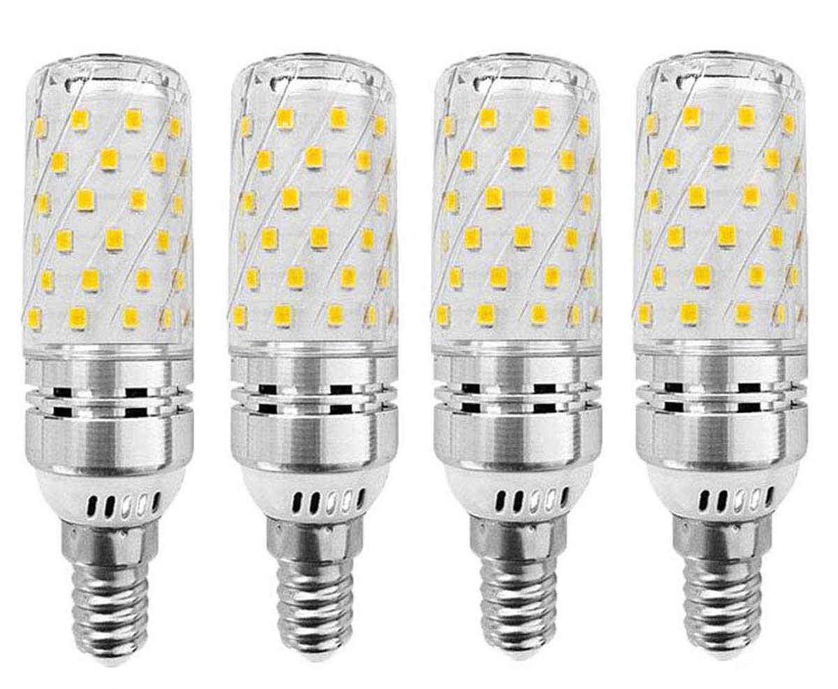 Edearkar E12 LED Corn Bulbs 16W (4 Pack) 3000K Warm White 80 LEDs 2835 SMD 1500LM 120W Incandescent Equivalent Decorative Candle Base Chandelier